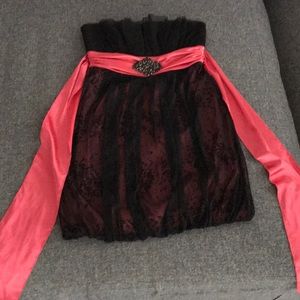Black and pink dress